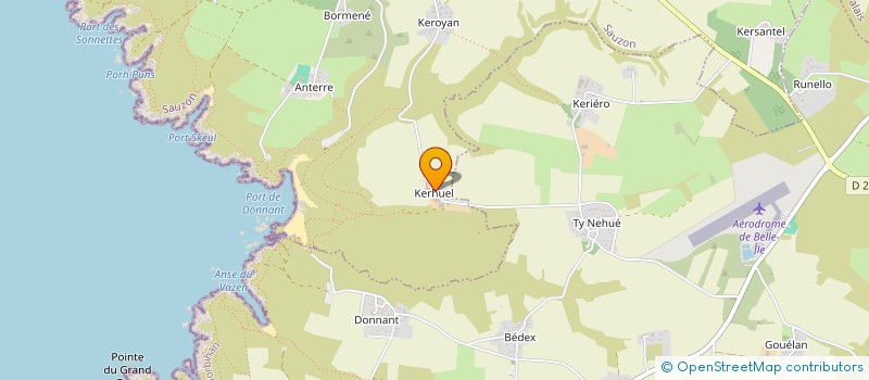 localisation de l'entreprise DE KERHUEL à SAUZON