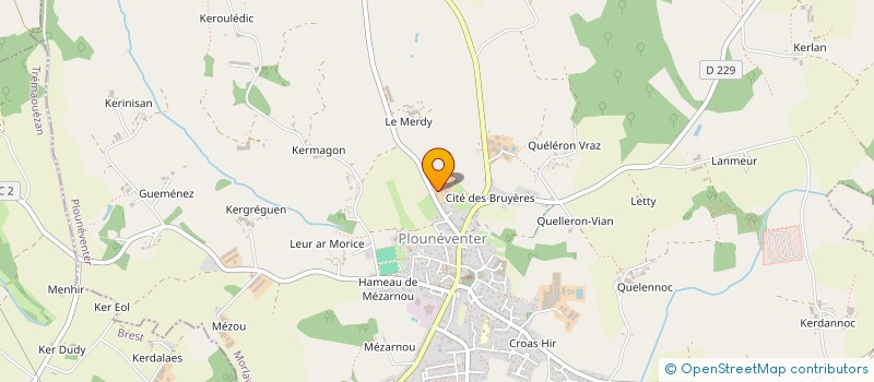 localisation de l'entreprise DE KERIOGAN  PLOUNEVENTER