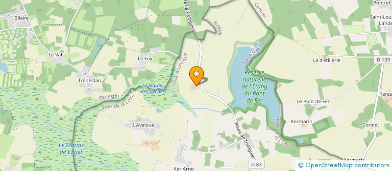 localisation de l'entreprise DE KERJACOB  ASSERAC