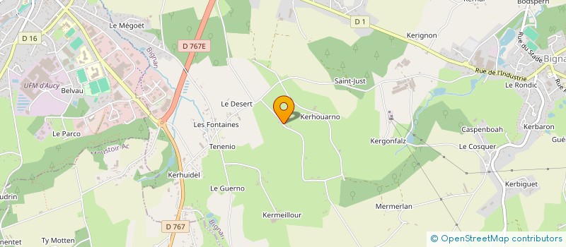 localisation de l'entreprise DE KERLUD à BIGNAN
