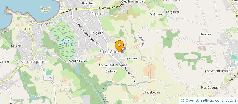 localisation de l'entreprise DE KERMAUDEZ  TREVOU-TREGUIGNEC