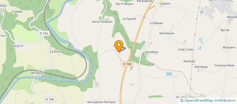 localisation de l'entreprise DE KERMERRIEN à PLUMELIAU-BIEUZY