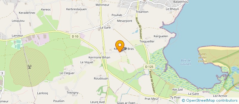localisation de l'entreprise DE KERMONE  PLOUNEOUR-BRIGNOGAN-PLAGES