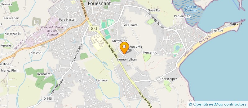 localisation de l'entreprise DE KERONGARD à SAINT-EVARZEC