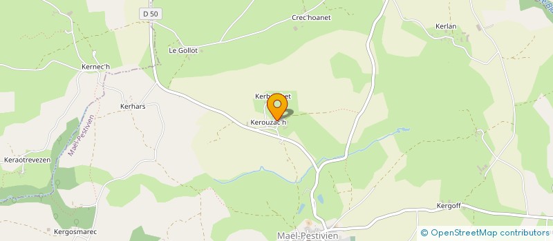 localisation de l'entreprise DE KEROUZAC H à MAEL-PESTIVIEN