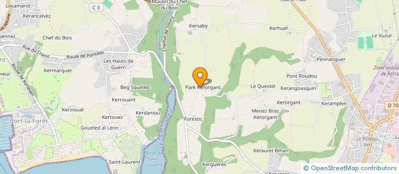 localisation de l'entreprise DE KERSABY à CONCARNEAU