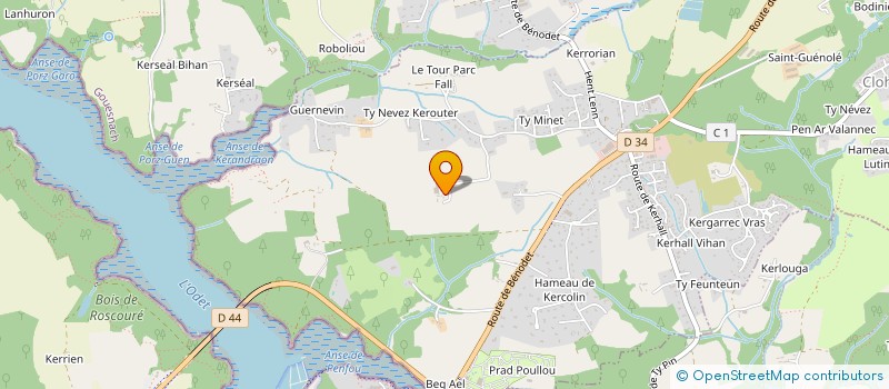 localisation de l'entreprise DE KERSTRAD  CLOHARS-FOUESNANT