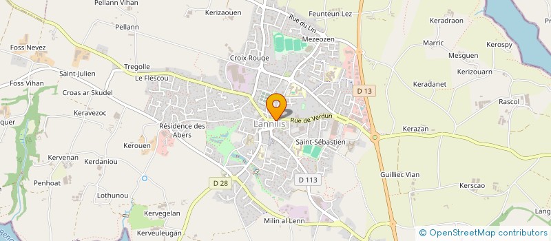 localisation de l'entreprise DE KERVIGORN  LANNILIS