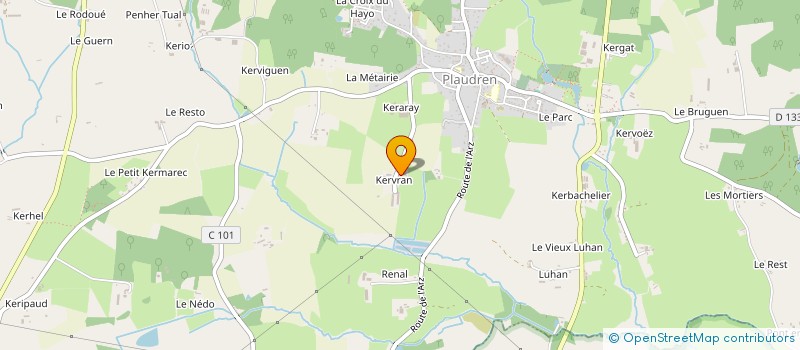 localisation de l'entreprise DE KERVRAN à PLAUDREN