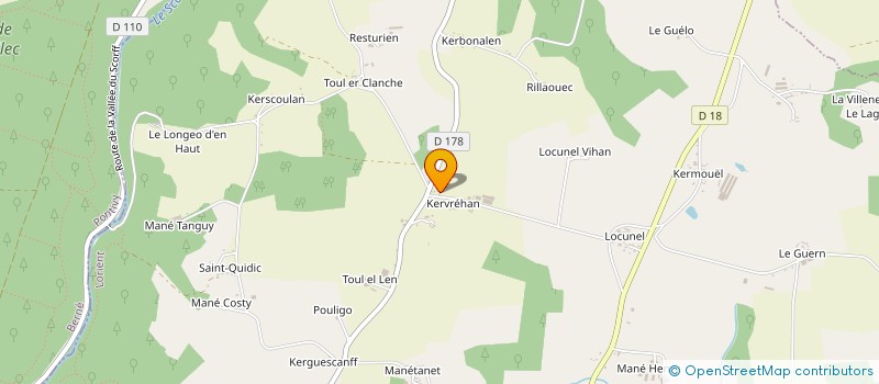 localisation de l'entreprise DE KERVREHAN  PLOUAY