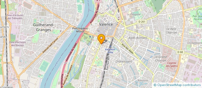 localisation de l'entreprise DE KEYSER DESPORTES à VALENCE