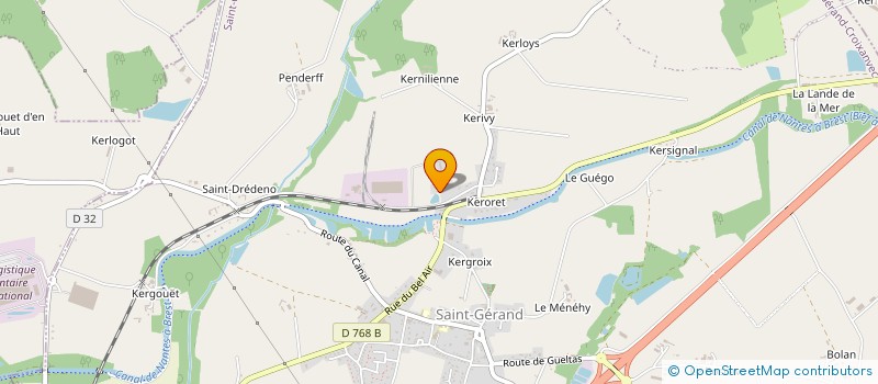 localisation de l'entreprise DE KROEZ AGRI à SAINT-GERAND-CROIXANVEC
