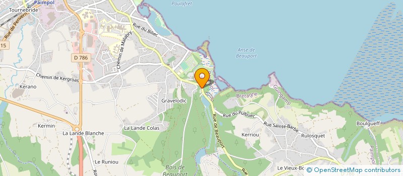localisation de l'entreprise DE L'ABBAYE à PAIMPOL