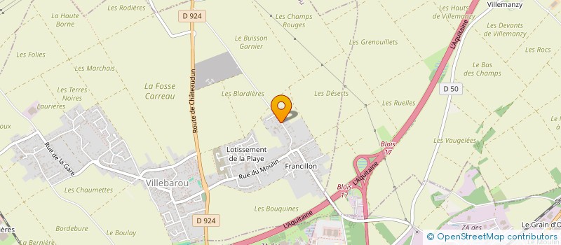 localisation de l'entreprise DE L'ABBAYE  VILLEBAROU