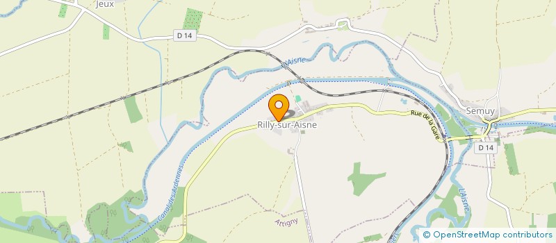 localisation de l'entreprise DE L AGRON  SAULCES-CHAMPENOISES