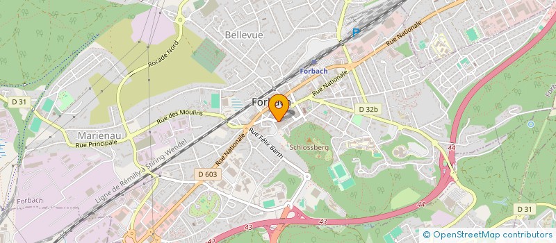 localisation de l'entreprise DE L'ALMA 16  FORBACH