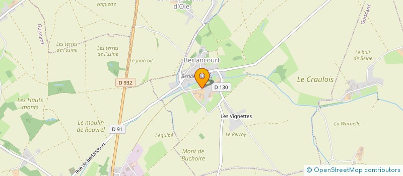 localisation de l'entreprise DE L'ALOUETTE à BERLANCOURT