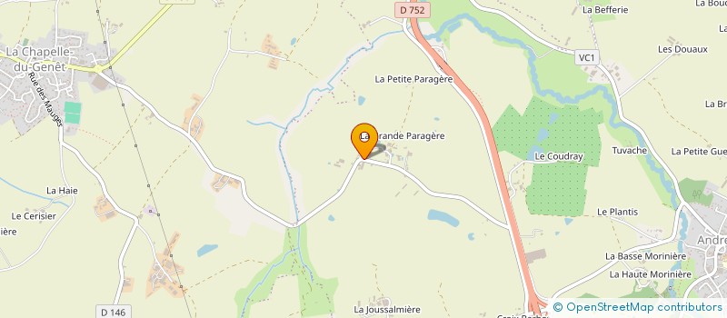 localisation de l'entreprise DE L'ANDRODIERE à MONTREVAULT-SUR-EVRE