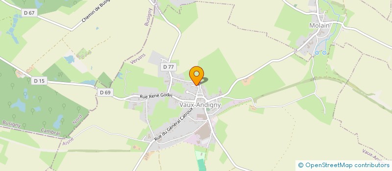 localisation de l'entreprise DE L'ARC 2  VAUX-ANDIGNY