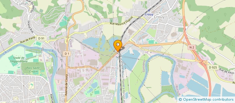 localisation de l'entreprise DE L'ARCHE DE NOE  CROUY