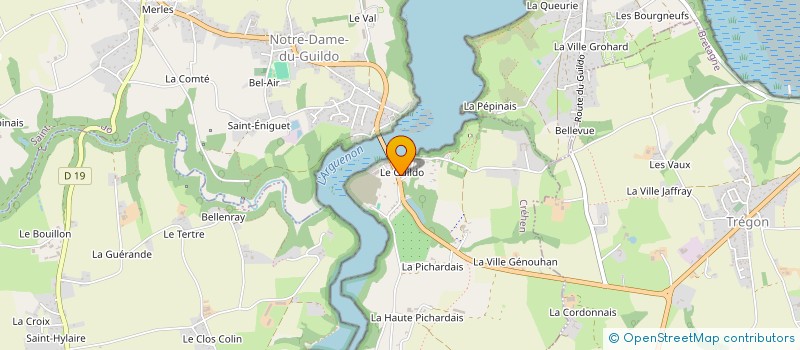 localisation de l'entreprise DE L'ARGUENON  CREHEN