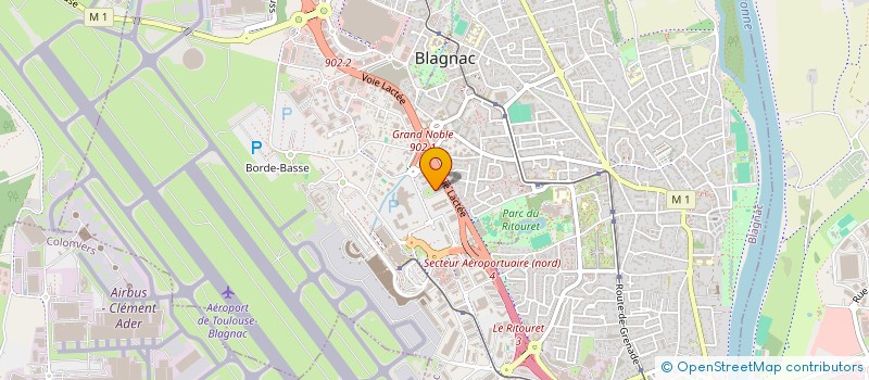 localisation de l'entreprise DE L'AS  BLAGNAC