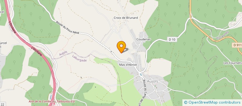 localisation de l'entreprise DE L ASTE  AUJOLS