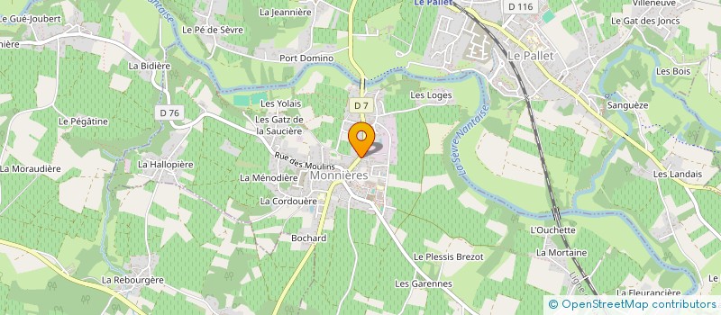 localisation de l'entreprise DE L'ASTREE  MONNIERES