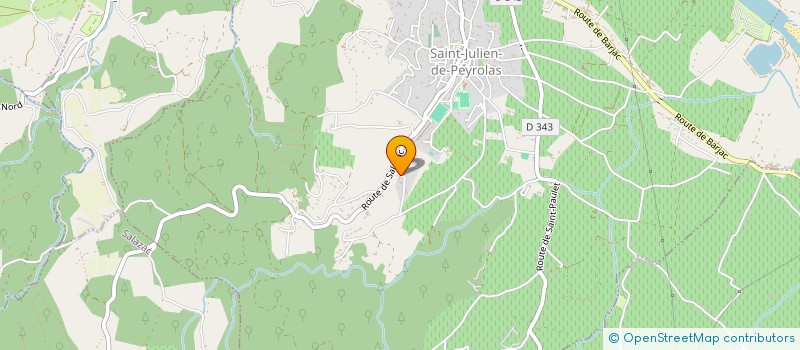 localisation de l'entreprise DE L'ATELIER  SAINT-JULIEN-DE-PEYROLAS
