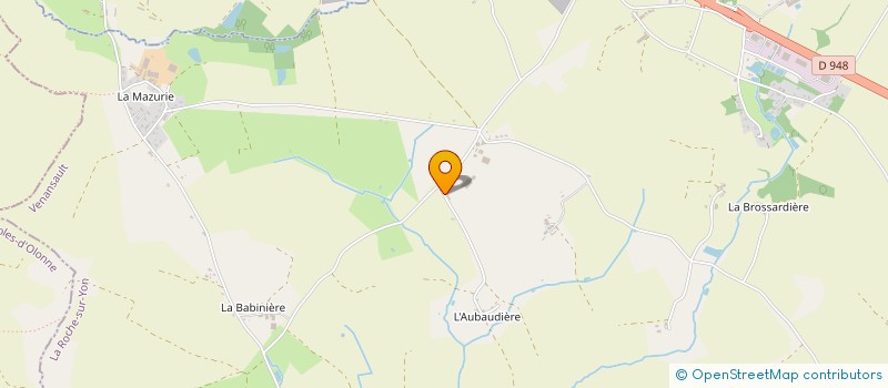 localisation de l'entreprise DE L'AUBAUDIERE à VENANSAULT