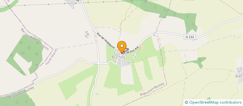 localisation de l'entreprise DE L'AUBEPINE à RIZAUCOURT-BUCHEY