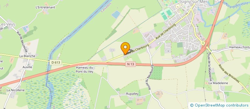 localisation de l'entreprise DE L AURE SCI  ISIGNY-SUR-MER