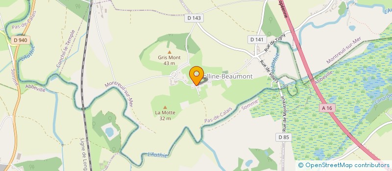 localisation de l'entreprise DE L'AUTHIE  COLLINE BEAUMONT