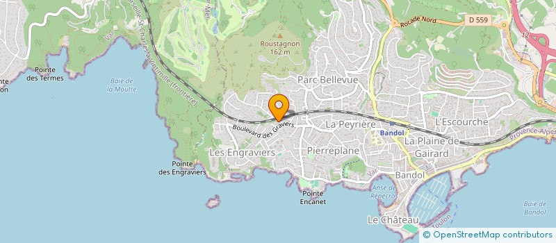 localisation de l'entreprise DE L'AUTRE COTE  BANDOL