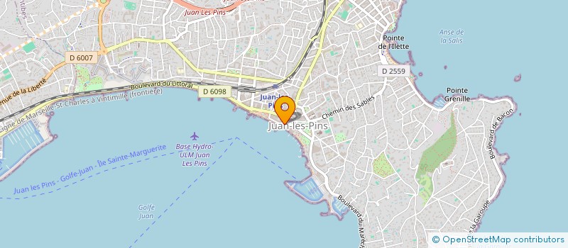localisation de l'entreprise DE L'AUTRE COTE  ANTIBES