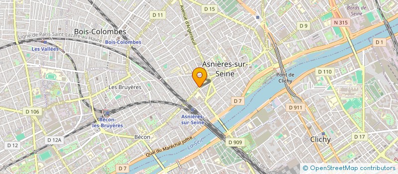 localisation de l'entreprise DE L'AUTRE COTE DU MIROIR à ASNIERES-SUR-SEINE