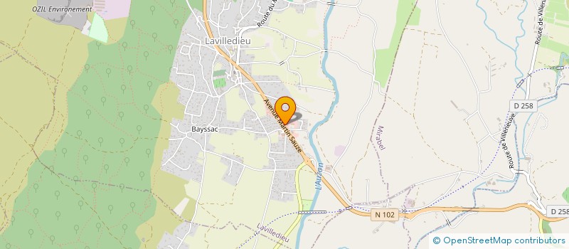 localisation de l'entreprise DE L'AUZON  LAVILLEDIEU