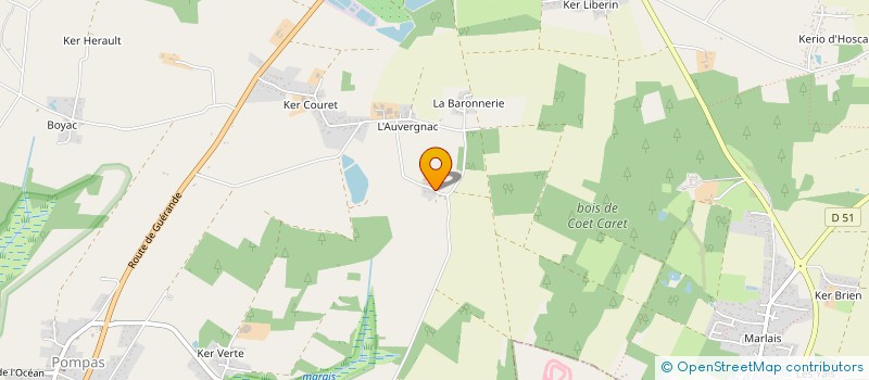 localisation de l'entreprise DE L'ECLUSE à ASSERAC