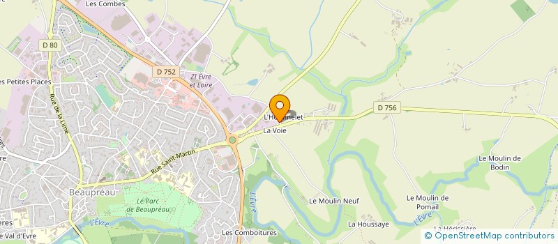 localisation de l'entreprise DE L'ECLUSE à BEAUPREAU-EN-MAUGES