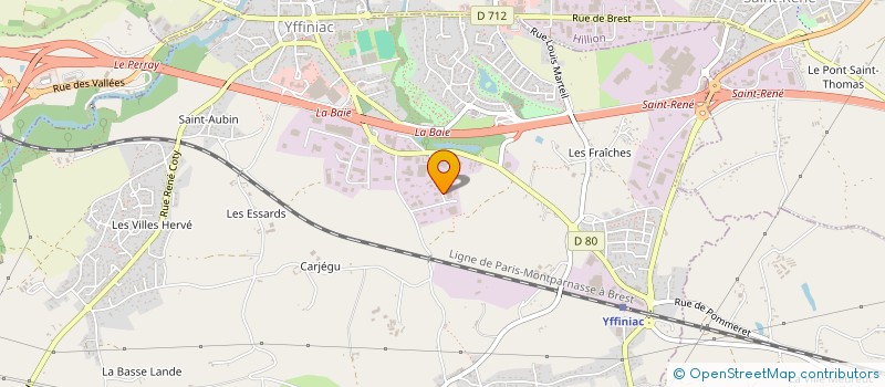 localisation de l'entreprise DE L'ECLUSE  YFFINIAC