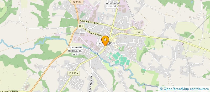 localisation de l'entreprise DE L'ECUREUIL  HAGETMAU