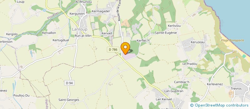 localisation de l'entreprise DE L'EFLUS  PLOUHA