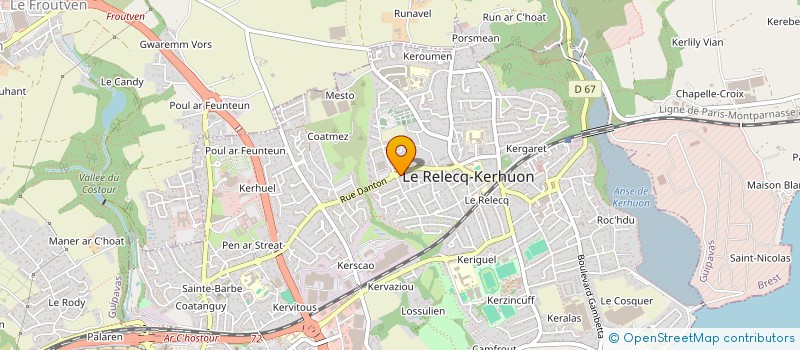 localisation de l'entreprise DE L'ELORN à LE RELECQ-KERHUON