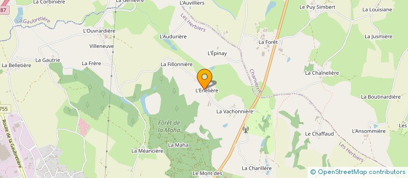localisation de l'entreprise DE L'ENELIERE à LES HERBIERS