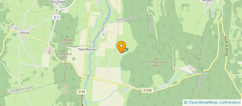 localisation de l'entreprise DE L'ENVOL  SIMANDRE-SUR-SURAN