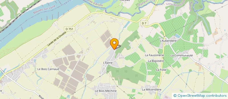 localisation de l'entreprise DE L'EPINE à DIVATTE-SUR-LOIRE