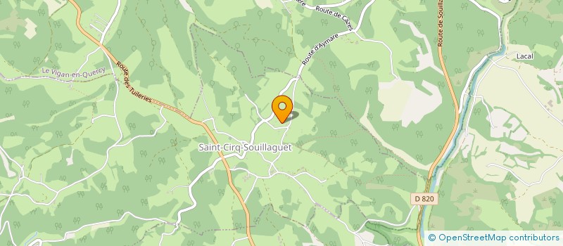 localisation de l'entreprise DE L'EPREUVE A L'ESPERANCE MA VIE MON COMBAT OCEANE (DEEMVMCO)  SAINT-CIRQ-SOUILLAGUET