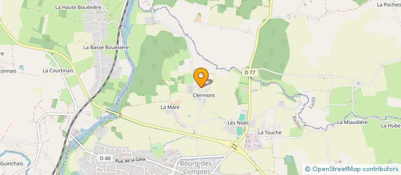 localisation de l'entreprise DE L'ERABLE  BOURG-DES-COMPTES