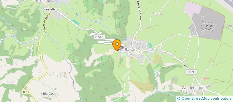 localisation de l'entreprise DE L'ERABLE  DRUELLE BALSAC