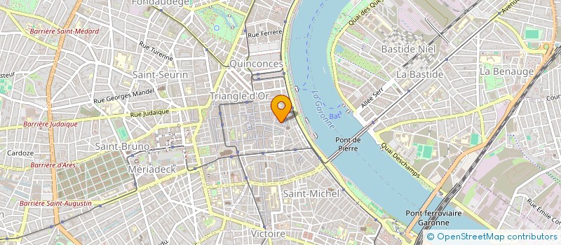 localisation de l'entreprise DE L'ESCARPEE  BORDEAUX